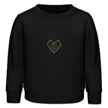 Des cœurs faits d’allumettes - Sweat enfant bio Stanley/Stella - noir - Devant - AI Model Kid Male (0cm)