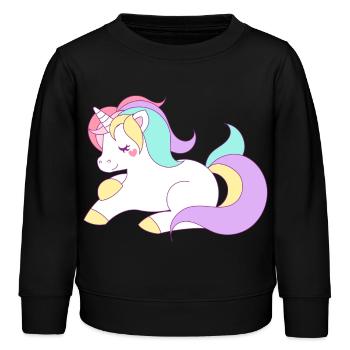 COLLECTION DOUX UNICORN KIDS - Sweat enfant bio Stanley/Stella - noir - Devant - AI Model Kid Male (0cm)