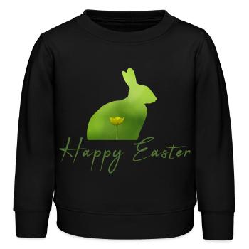 Joyeux lapin de Pâques - Sweat enfant bio Stanley/Stella - noir - Devant - AI Model Kid Male (0cm)