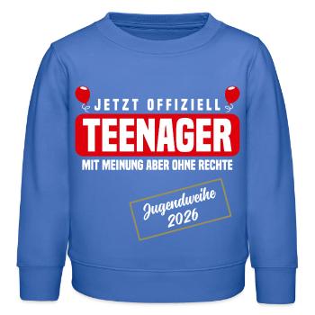 Youth Consecration 2026 - Kids Organic Sweatshirt by Stanley/Stella - carolina blue - Front - AI Model Kid Female (0cm)