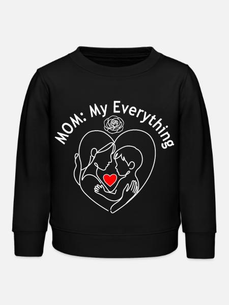 My Everything: Mom's Love - Kids Organic Sweatshirt by Stanley/Stella - black