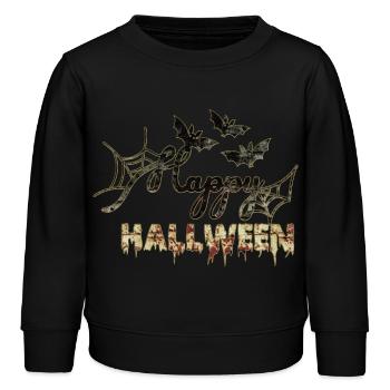 Halloween scary witch horror ghost monster - Kids Organic Sweatshirt by Stanley/Stella - black - Front - AI Model Kid Male (0cm)