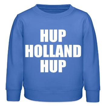 Hup holland hup - Kinder Organic Sweatshirt Mini Changer von Stanley/Stella - carolina Blue - Vorne - AI Model Kid Female (0cm)