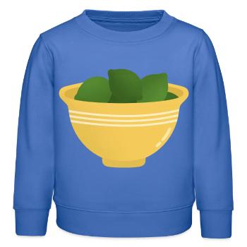 Limetten-Bowl - Kinder Organic Sweatshirt Mini Changer von Stanley/Stella - carolina Blue - Vorne - AI Model Kid Female (0cm)