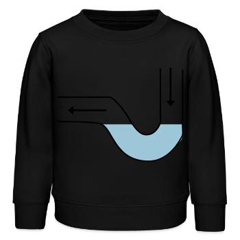 Plombier - Sweat enfant bio Stanley/Stella - noir - Devant - AI Model Kid Male (0cm)