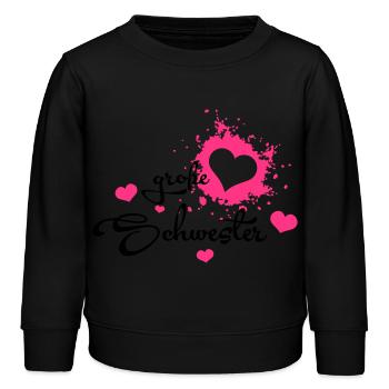 Große Schwester - Bestes Geburtstagsgeschenk - Kinder Organic Sweatshirt Mini Changer von Stanley/Stella - Schwarz - Vorne - AI Model Kid Male (0cm)