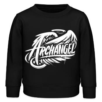 Graffiti d’ailes d’archange - Sweat enfant bio Stanley/Stella - noir - Devant - AI Model Kid Male (0cm)