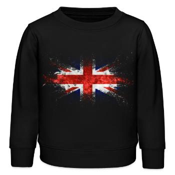 United Kingdom - Sweat enfant bio Stanley/Stella - noir - Devant - AI Model Kid Male (0cm)