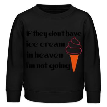 Ice Cream - Kinder Organic Sweatshirt Mini Changer von Stanley/Stella - Schwarz - Vorne - AI Model Kid Male (0cm)