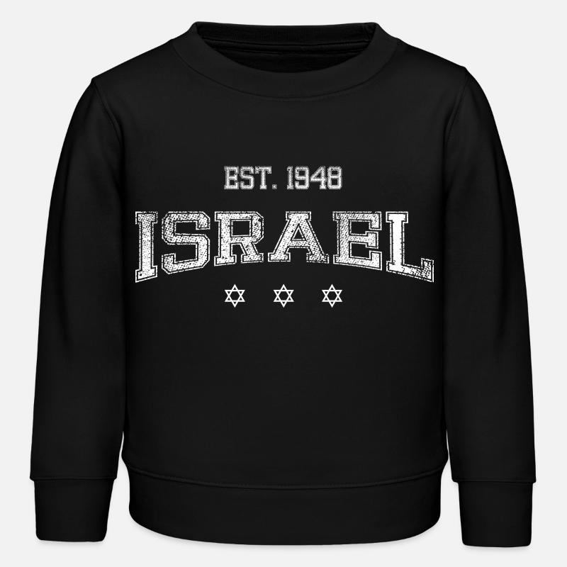 ISRAEL-white - Sweat enfant bio Stanley/Stella - noir