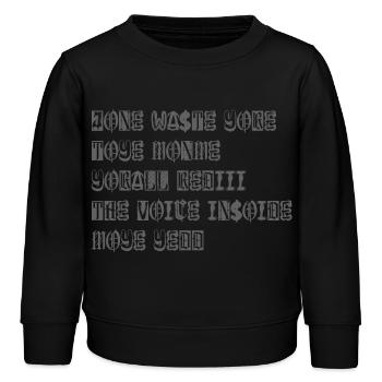 JONE WASTE YORE TOYE MONME YORALL REDIII THE VOICE - Kinder Organic Sweatshirt Mini Changer von Stanley/Stella - Schwarz - Vorne - AI Model Kid Male (0cm)