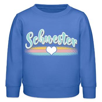 Schwester - Kinder Organic Sweatshirt Mini Changer von Stanley/Stella - carolina Blue - Vorne - AI Model Kid Female (0cm)