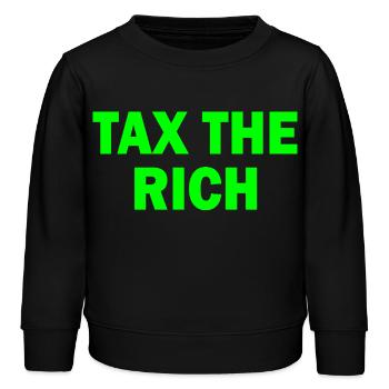 Tax the rich - Kinder Organic Sweatshirt Mini Changer von Stanley/Stella - Schwarz - Vorne - AI Model Kid Male (0cm)
