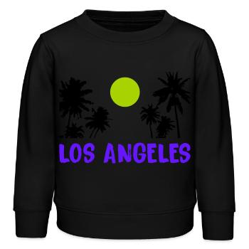 Los Angeles - Sweat enfant bio Stanley/Stella - noir - Devant - AI Model Kid Male (0cm)