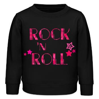ROCK’N ROLL - Sweat enfant bio Stanley/Stella - noir - Devant - AI Model Kid Male (0cm)