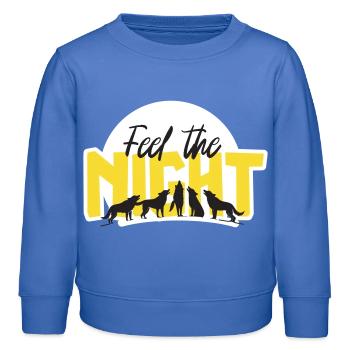 Fühle die Nacht - Vektor - Kinder Organic Sweatshirt Mini Changer von Stanley/Stella - carolina Blue - Vorne - AI Model Kid Female (0cm)