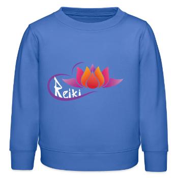 Lotusblume reiki - Kinder Organic Sweatshirt Mini Changer von Stanley/Stella - carolina Blue - Vorne - AI Model Kid Female (0cm)