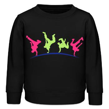 Break Dance Hip-Hop-danseur18 - Kinder Organic Sweatshirt Mini Changer von Stanley/Stella - Schwarz - Vorne - AI Model Kid Male (0cm)