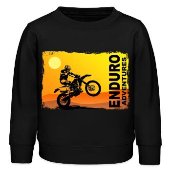 Enduro - Kinder Organic Sweatshirt Mini Changer von Stanley/Stella - Schwarz - Vorne - AI Model Kid Male (0cm)