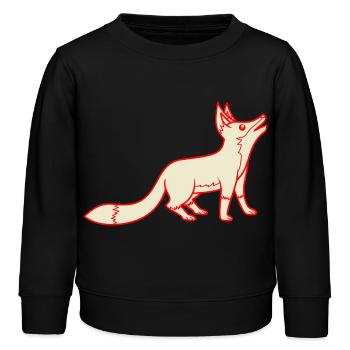 Fox - Kids Organic Sweatshirt by Stanley/Stella - black - Front - AI Model Kid Male (0cm)