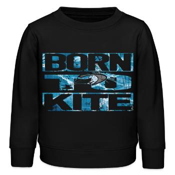 Born to Kite - Kinder Organic Sweatshirt Mini Changer von Stanley/Stella - Schwarz - Vorne - AI Model Kid Male (0cm)