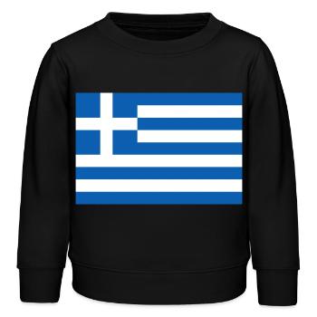 Grèce - Sweat enfant bio Stanley/Stella - noir - Devant - AI Model Kid Male (0cm)