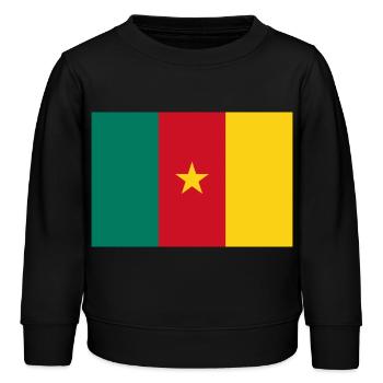 Cameroon - Kids Organic Sweatshirt by Stanley/Stella - black - Front - AI Model Kid Male (0cm)