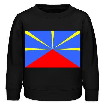Réunion - Sweat enfant bio Stanley/Stella - noir - Devant - AI Model Kid Male (0cm)