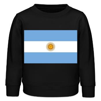Argentine - Sweat enfant bio Stanley/Stella - noir - Devant - AI Model Kid Male (0cm)