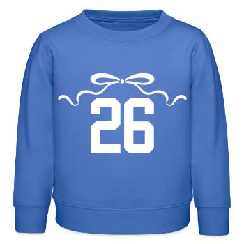 Nummer 26 Knoten - 26. Jahrestag - Kinder Organic Sweatshirt Mini Changer von Stanley/Stella - carolina Blue - Vorne - AI Model Kid Female (0cm)