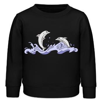 Delphine - Kinder Organic Sweatshirt Mini Changer von Stanley/Stella - Schwarz - Vorne - AI Model Kid Male (0cm)
