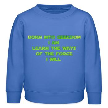 Geboren in Geekdom - Kinder Organic Sweatshirt Mini Changer von Stanley/Stella - carolina Blue - Vorne - AI Model Kid Female (0cm)