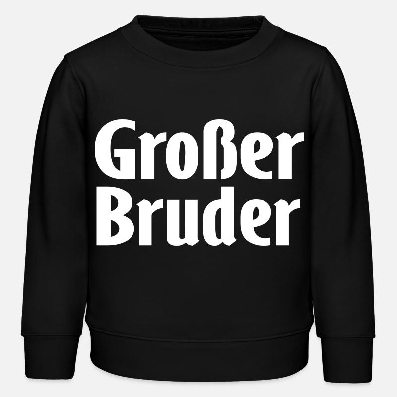 Grand frère - Sweat enfant bio Stanley/Stella - noir