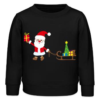 Weihnachtsmann - Kinder Organic Sweatshirt Mini Changer von Stanley/Stella - Schwarz - Vorne - AI Model Kid Male (0cm)