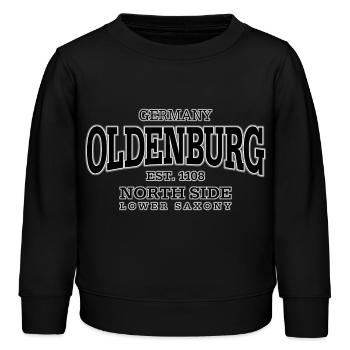 Oldenburg (noir) - Sweat enfant bio Stanley/Stella - noir - Devant - AI Model Kid Male (0cm)