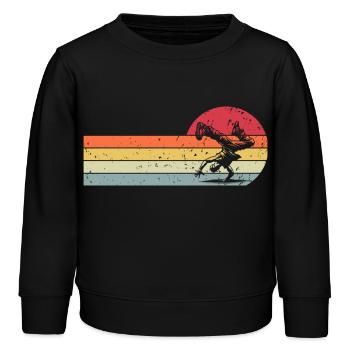 Breakdance - Kinder Organic Sweatshirt Mini Changer von Stanley/Stella - Schwarz - Vorne - AI Model Kid Male (0cm)