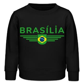 T-shirt Brasília pour les fans et les voyageurs - Sweat enfant bio Stanley/Stella - noir - Devant - AI Model Kid Male (0cm)