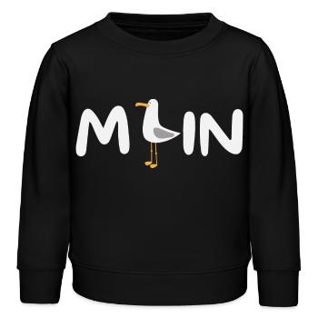 MOIN mit Möwe - Kinder Organic Sweatshirt Mini Changer von Stanley/Stella - Schwarz - Vorne - AI Model Kid Male (0cm)