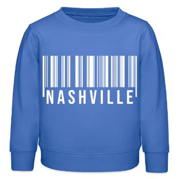 Nashville Barcode - Kids Organic Sweatshirt by Stanley/Stella - carolina blue - Front - AI Model Kid Female (0cm)