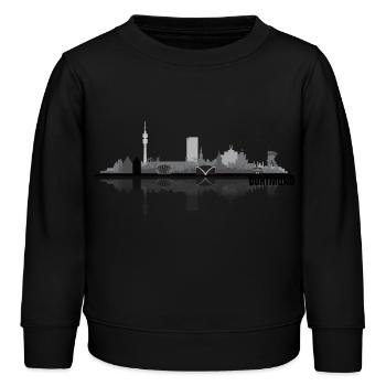 Dortmund 01 - Kids Organic Sweatshirt by Stanley/Stella - black - Front - AI Model Kid Male (0cm)