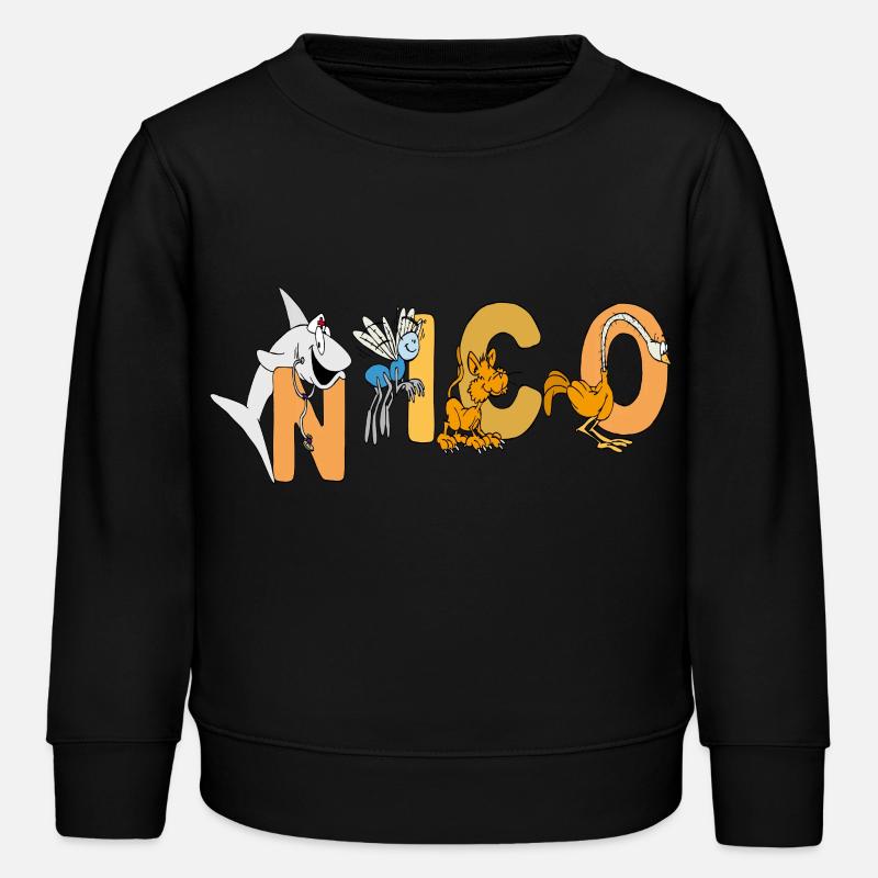 Nico - Kinder Organic Sweatshirt Mini Changer von Stanley/Stella - Schwarz
