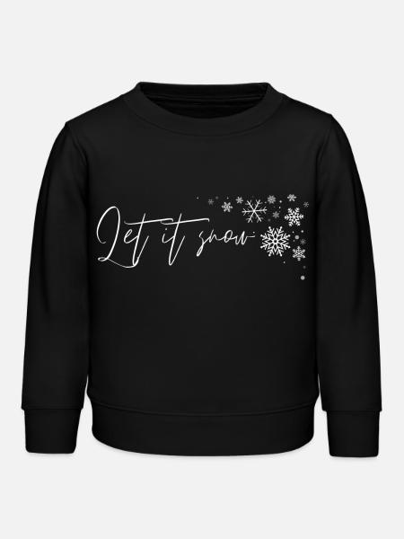 Let It Snow Sparkle - Kinder Organic Sweatshirt Mini Changer von Stanley/Stella - Schwarz