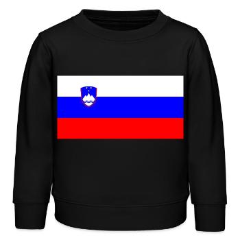 Slovénie - Sweat enfant bio Stanley/Stella - noir - Devant - AI Model Kid Male (0cm)