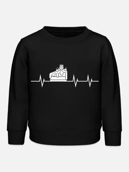 Battement de cœur de douceur - Sweat enfant bio Stanley/Stella - noir