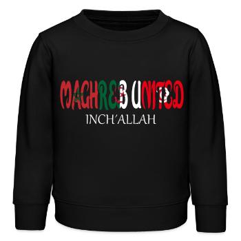 Maghreb United Inchallah - Sweat enfant bio Stanley/Stella - noir - Devant - AI Model Kid Male (0cm)