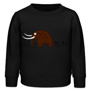 Mammut und Mut - Kinder Organic Sweatshirt Mini Changer von Stanley/Stella - Schwarz - Vorne - AI Model Kid Male (0cm)