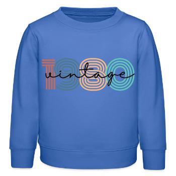 1980 vintage rétro - Sweat enfant bio Stanley/Stella - carolina blue - Devant - AI Model Kid Female (0cm)