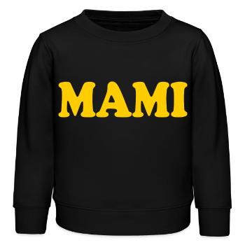 Mami - Kinder Organic Sweatshirt Mini Changer von Stanley/Stella - Schwarz - Vorne - AI Model Kid Male (0cm)