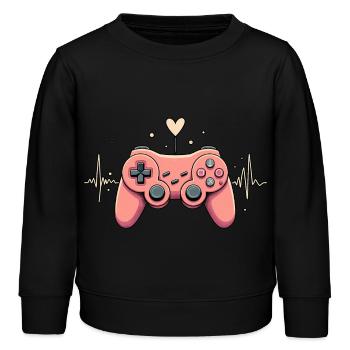 Gamer Videospiele Konsole Gaming Geburtstag Zocken - Kinder Organic Sweatshirt Mini Changer von Stanley/Stella - Schwarz - Vorne - AI Model Kid Male (0cm)
