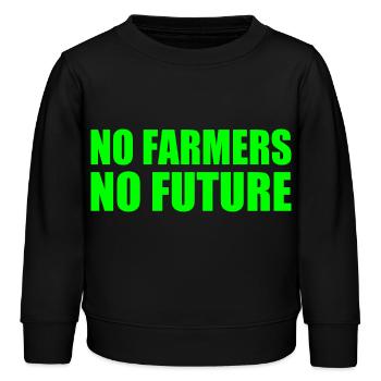 No farmers no future - Kinder Organic Sweatshirt Mini Changer von Stanley/Stella - Schwarz - Vorne - AI Model Kid Male (0cm)